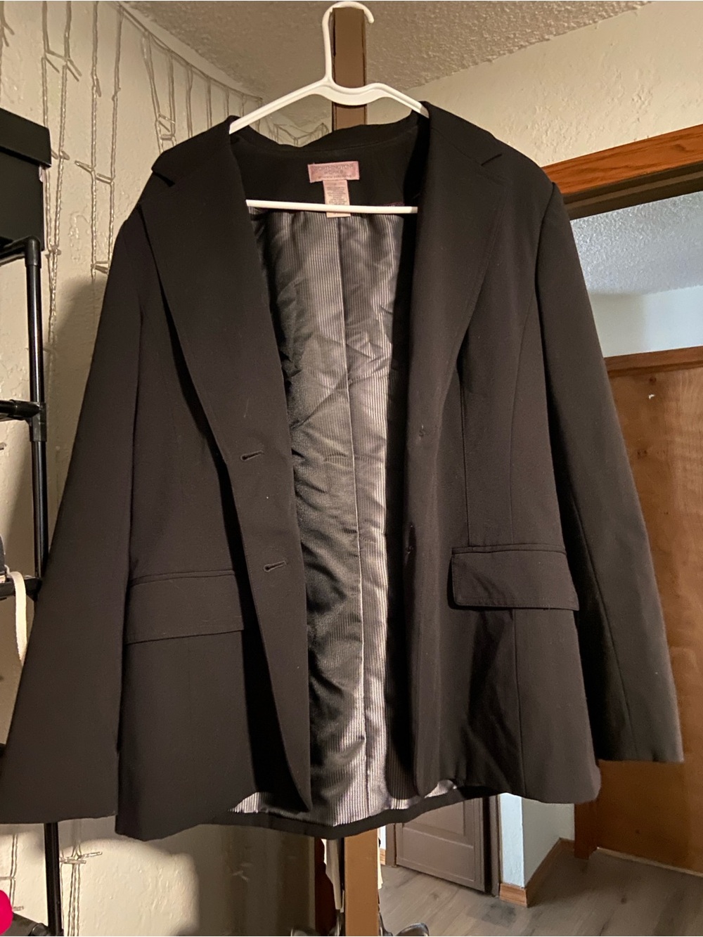 Worthington Black Women's Blazer with Notch Lapels